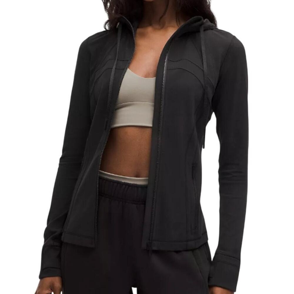Lululemon Define Jacket Hooded Nulu Black Size 12 Full Zip Yoga Activewear